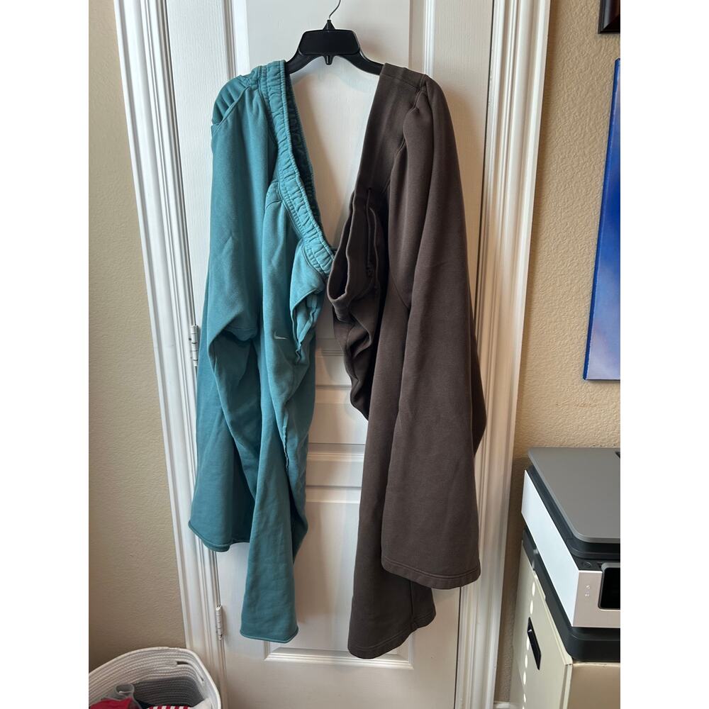 Set of 2 Nike Jogging Wide Leg Pants XL, Brown and Teal